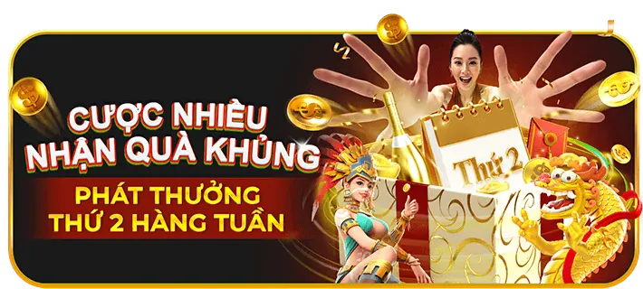 Tiền thưởng chào mừng với đồng xu vàng và cúp